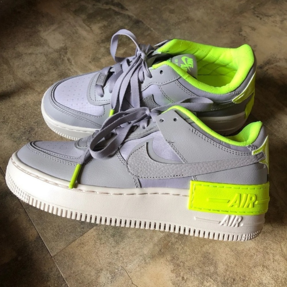 Nike AF1 Shadow SE Grey lazer green 7.5